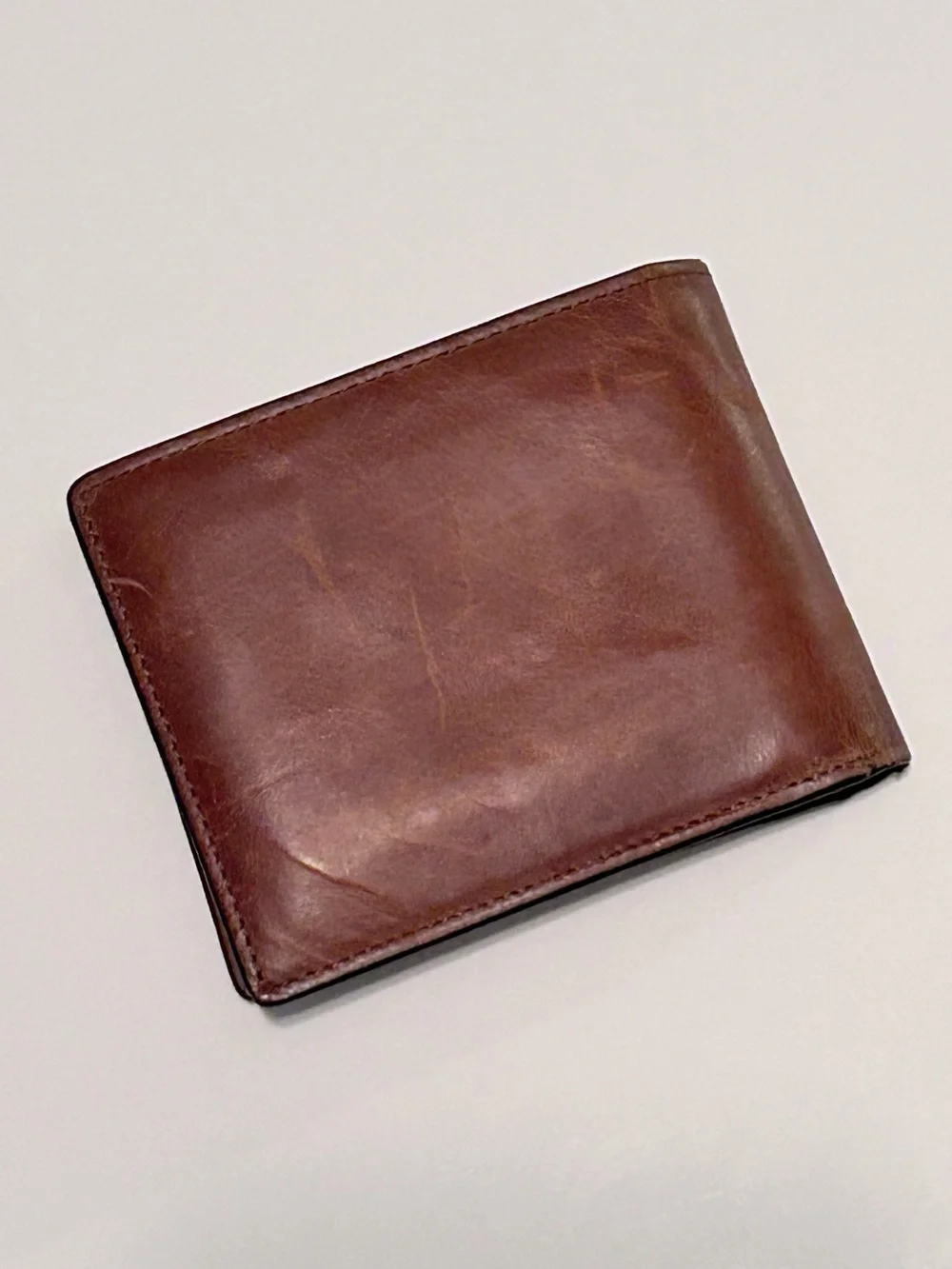 Fossil Derrick Buffalo Hide Leather RFID Passcase Wallet Bifold Men’s 4.25”x3.5”